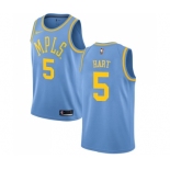 Youth Nike Los Angeles Lakers #5 Josh Hart Swingman Blue Hardwood Classics NBA Jersey