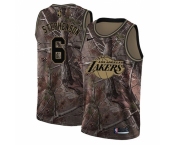 Youth Nike Los Angeles Lakers #6 Lance Stephenson Swingman Camo Realtree Collection NBA Jersey