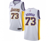 Youth Nike Los Angeles Lakers #73 Dennis Rodman Swingman White NBA Jersey - Association Edition