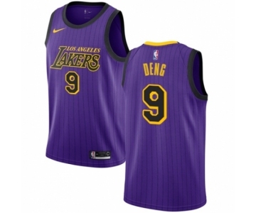 Youth Nike Los Angeles Lakers #9 Luol Deng Swingman Purple NBA Jersey - City Edition