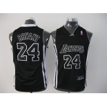 youth nba los angeles lakers #24 bryant black(black number)