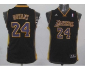 youth nba los angeles lakers #24 kobe bryant black[revolution 30 swingman]