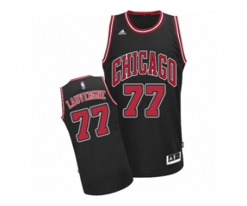 Men's Adidas Chicago Bulls #77 Joffrey Lauvergne Swingman Black Alternate NBA Jersey