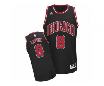 Men's Adidas Chicago Bulls #8 Zach LaVine Swingman Black Alternate NBA Jersey