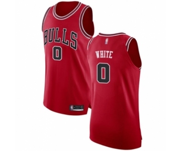 Men's Chicago Bulls #0 Coby White Authentic Red Basketball Jersey - Icon Edition