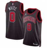 Men's Chicago Bulls #0 Coby White White 2024-25 City Edition Stitched Basketball Jersey