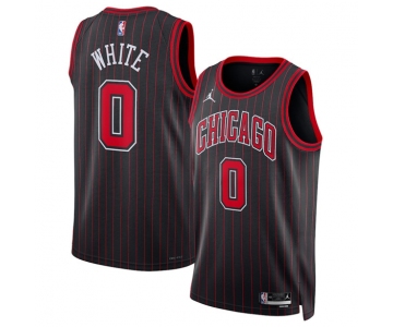 Men's Chicago Bulls #0 Coby White White 2024-25 City Edition Stitched Basketball Jersey