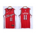 Men's Chicago Bulls #11 DeMar DeRozan 75th Anniversary Red Edition Swingman Stitched Basketball Jersey