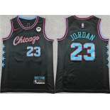 Men's Chicago Bulls #23 Michael Jordan Black 2025-26 City Edition Stitched Basketball Jersey Men's Chicago Bulls #23 Michael Jordan Black 2025-26 City Edition Stitched Basketball Jersey