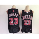 Men's Chicago Bulls #23 Michael Jordan Black Stitched Basketball Jersey