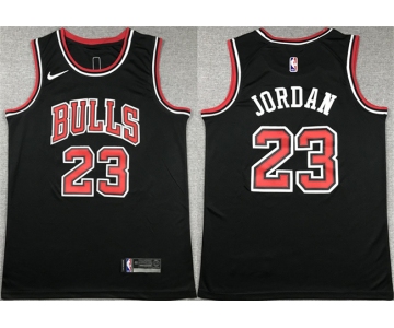 Men's Chicago Bulls #23 Michael Jordan Black Stitched Basketball Jersey