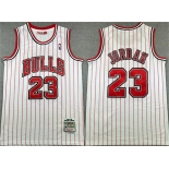 Men's Chicago Bulls #23 Michael Jordan White Stitched Basketball Jersey