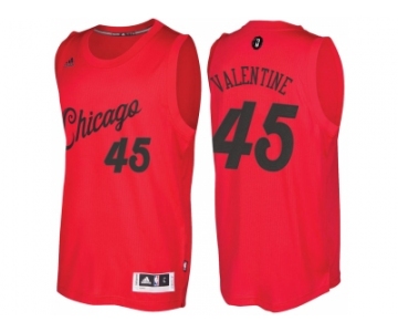 Men's Chicago Bulls #45 Denzel Valentine 2016 Christmas Day Red NBA Swingman Jersey