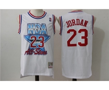 Men's Mitchell and Ness Chicago Bulls #23 Michael Jordan Authentic White 1992 All Star Throwback NBA Jersey