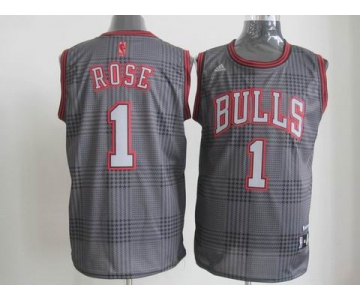 nba chicago bulls #1 rose black/grey[2012]