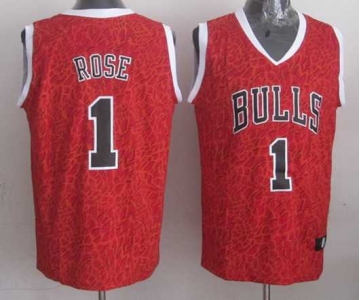 nba chicago bulls #1 rose red leopard print[2014 new]