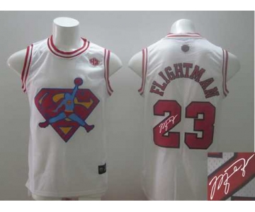nba chicago bulls #23 flightman white[飞人][signature]