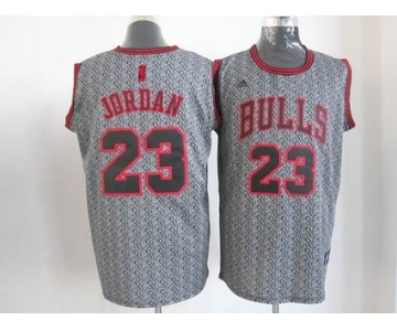 nba chicago bulls #23 jordan grey[static fashion swingman]