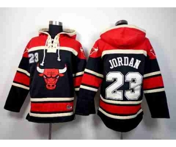 nba chicago bulls #23 jordan red-black[pullover hooded sweatshirt]