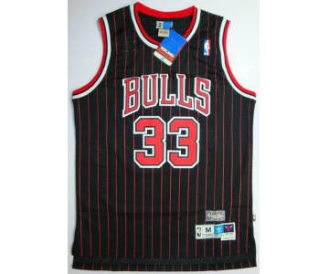 nba chicago bulls #33 pippen black[red strip]