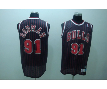 nba chicago bulls #91 rodman black strip(fans edition)