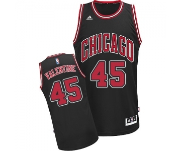 Women's Adidas Chicago Bulls #45 Denzel Valentine Swingman Black Alternate NBA Jersey
