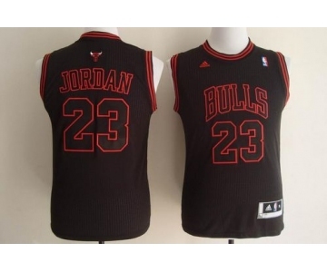 Youth Adidas Chicago Bulls #23 Michael Jordan Authentic Black NBA Jersey