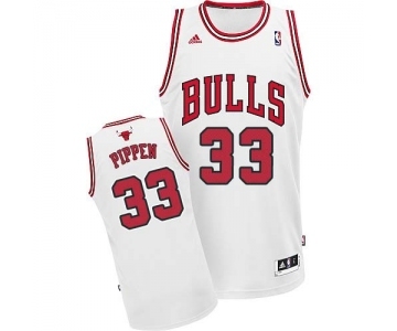 Youth Adidas Chicago Bulls #33 Scottie Pippen Swingman White Home NBA Jersey