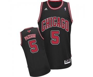 Youth Adidas Chicago Bulls #5 John Paxson Swingman Black Alternate NBA Jersey