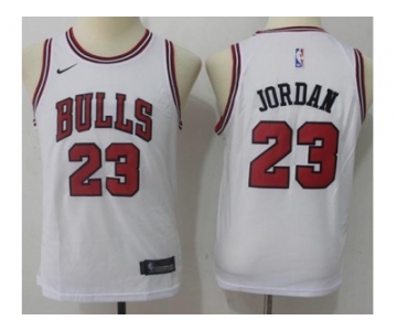 Youth Nike Chicago Bulls #23 Michael Jordan White NBA Swingman Jersey