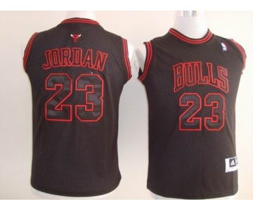 youth nba chicago bulls #23 jordan black 黑字红边