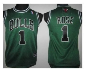 youth nba jerseys chicago bulls #1 rose green