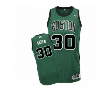 Men's Adidas Boston Celtics #30 Gerald Green Authentic Green(Black No.) Alternate NBA Jersey