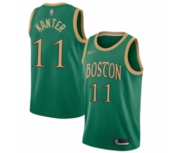 Men's Boston Celtics #11 Enes Kanter Authentic Green Basketball Jersey - 2019-20 City Edition