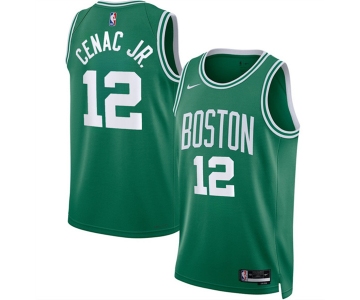 Men's Boston Celtics #12 Chris Cenac Jr Kelly Green 2026 Draft Icon Edition Stitched Basketball Jersey