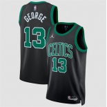Men's Boston Celtics #13 Paul George Black Statement Edition Stitched Basketball Jersey Men's Boston Celtics #13 Paul George Black Statement Edition Stitched Basketball Jersey