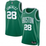 Men's Boston Celtics #28 Hugo González Kelly Green 2024 Draft Icon Edition Stitched Basketball Jersey