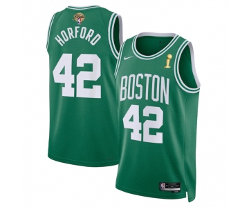 Men's Boston Celtics #42 Al Horford Kelly Green 2024 Finals Champions Icon Edition Stitched Basketball Jersey