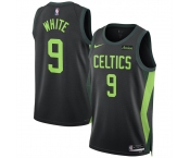 Men's Boston Celtics #9 Derrick White Black 2024-25 City Edition Stitched Basketball Jersey