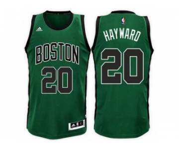 Men's Gordon Hayward Boston Celtics #20 Road Green Black New Swingman Jersey