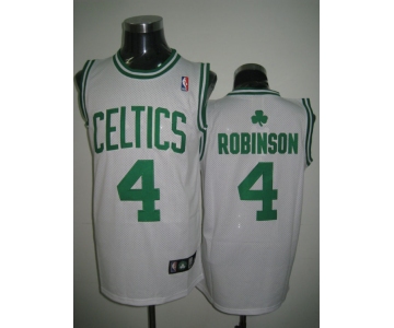 nba boston celtics #4 robinson white(green number)
