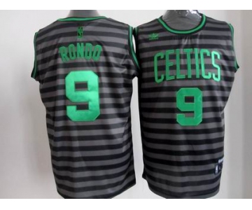 nba boston celtics #9 rondo grey[black strip]