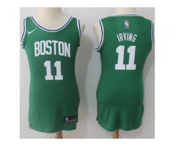 Women Nike Boston Celtics #11 Kyrie Irving Green NBA Authentic Icon Edition Jersey