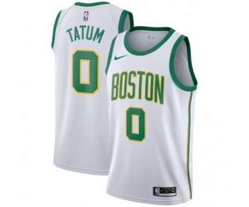 Women's Nike Boston Celtics #0 Jayson Tatum Swingman White NBA Jersey - City Edition