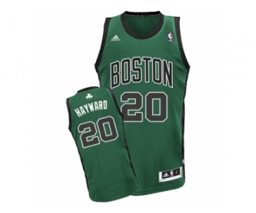 Youth Adidas Boston Celtics #20 Gordon Hayward Swingman Green(Black No.) Alternate NBA Jersey
