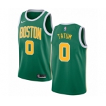 Youth Nike Boston Celtics #0 Jayson Tatum Green Swingman Jersey - Earned Edition