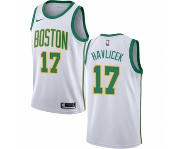 Youth Nike Boston Celtics #17 John Havlicek Swingman White NBA Jersey - City Edition