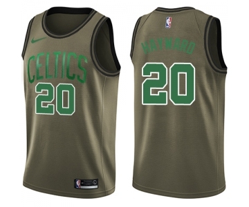 Youth Nike Boston Celtics #20 Gordon Hayward Swingman Green Salute to Service NBA Jersey
