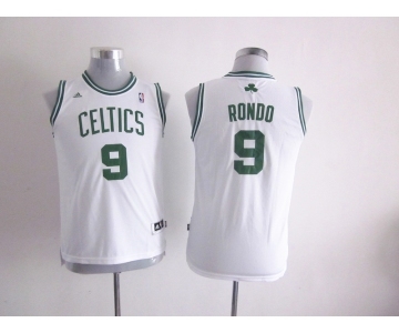 youth nba boston celtics #9 rondo white[revolution 30 swingman]