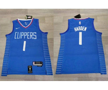 Clippers #1 James Harden Blue Nike 2023-24 City Edition Swingman Jersey